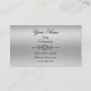 Brushed Aluminum Print Business Cards