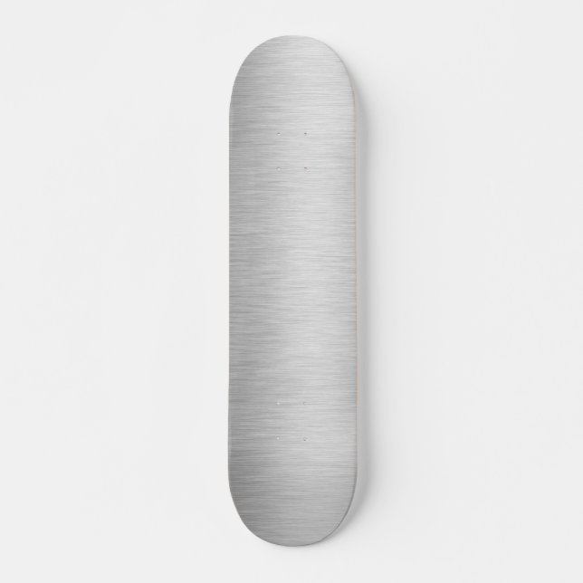 Brushed Aluminum Stainless Steel Textured Skateboard (Front)
