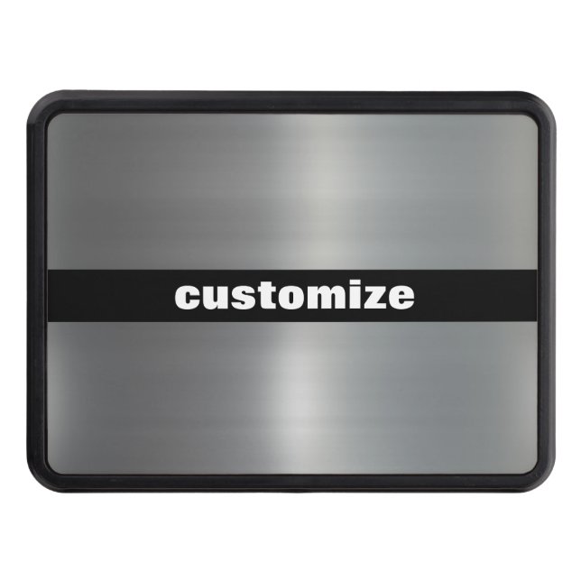 Brushed Aluminum Trailer Hitch Cover (Front)