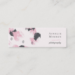Brushed Blush Abstract Mini Business Card