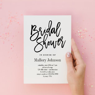 Brushed Bridal Shower Invitations