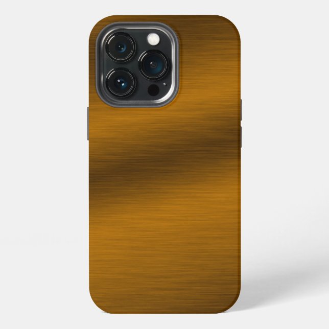 Brushed Bronze Look Artwork iPhone Case (Back)