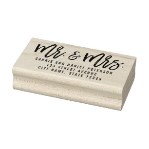 Brushed Charm Personalized Wood Stamp