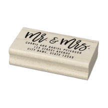 Brushed Charm Personalized Wood Stamp