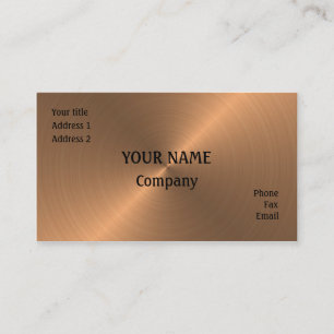Brushed Copper Business Card