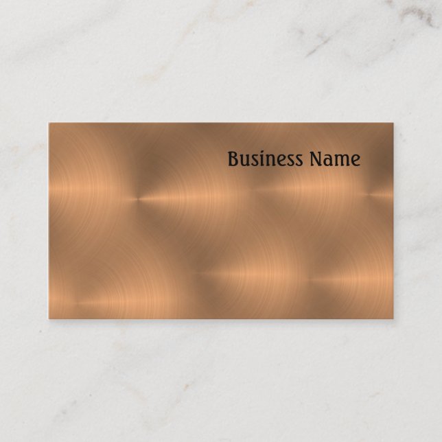 Brushed Copper Business Card (Front)