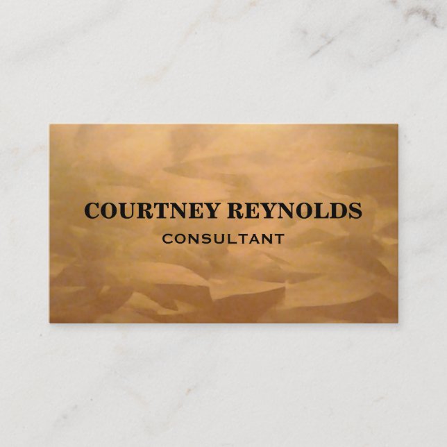 Brushed Copper Business Cards (Front)