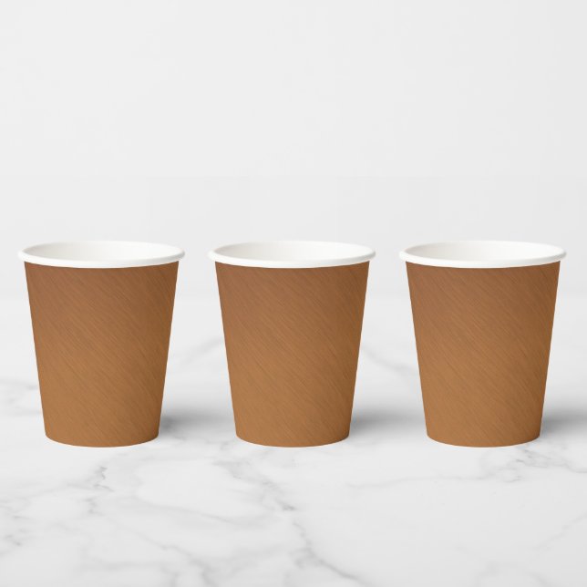 Brushed Copper Look 2 Paper Cups (Multi)