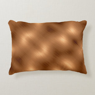 Brushed Copper Look Accent Pillow