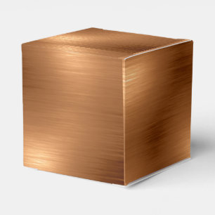Brushed Copper Look Favor Box