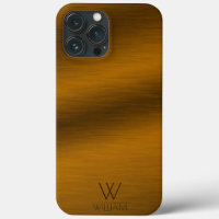 Brushed Copper Minimalist Personalized Monogram