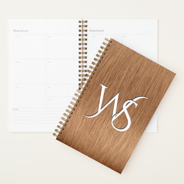 Brushed Copper Monogrammed Planner (Display)