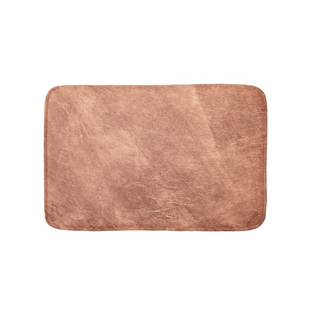 Brushed copper surface, metallic texture. bath mat (Front)