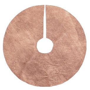 Brushed copper surface, metallic texture. polyester tree skirt