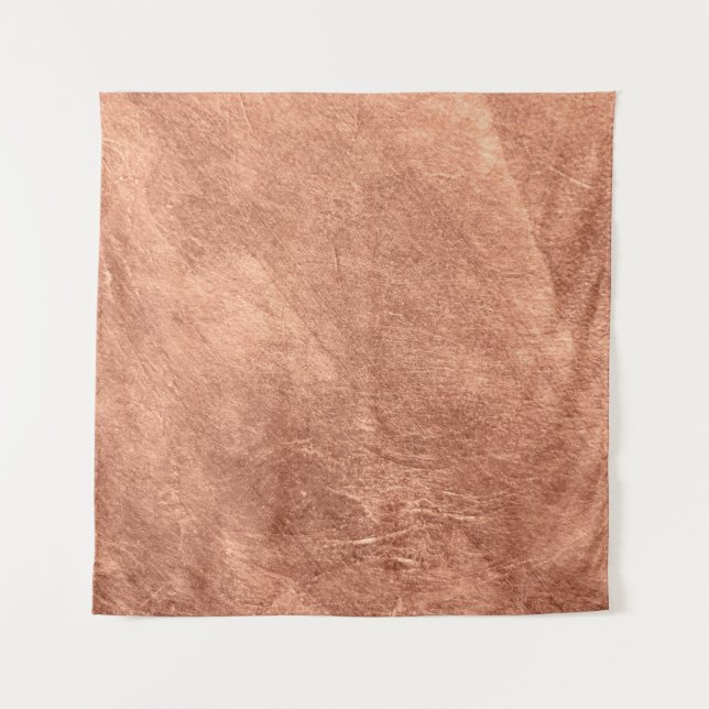 Brushed copper surface, metallic texture. tapestry (Front)