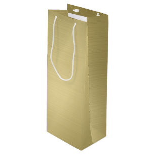 Brushed Deep Gold Wine Gift Bag