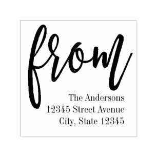 Brushed From Personalized Rubber Stamp