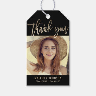 Brushed Glimme EDITABLE COLOR Graduation Favour Ta Gift Tags