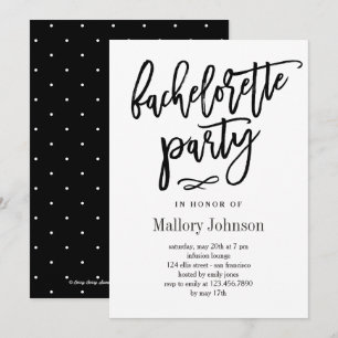 Brushed Glimmer Bachelorette Party Invitation
