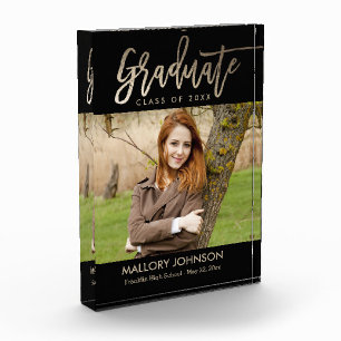 Brushed Glimmer EDITABLE COLOR Graduation Block