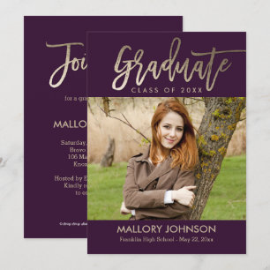 Brushed Glimmer EDITABLE COLOR Graduation Card