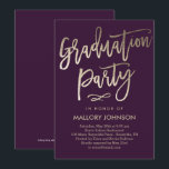 Brushed Glimmer EDITABLE COLOR Graduation Invite<br><div class="desc">Elegant and full of charm,  these graduation invitations showcase your sophisticated style as you share this important achievement with family and friends. More options and matching items are available at berryberrysweet.com</div>