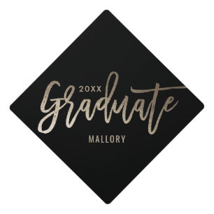 Brushed Glimmer Graduation Cap Topper