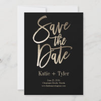 Brushed Glimmer Save The Date Card