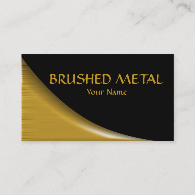 Brushed Gold Business Card (Front)
