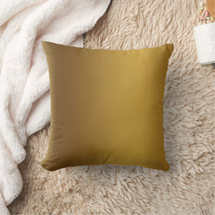 Brushed gold colour throw pillow