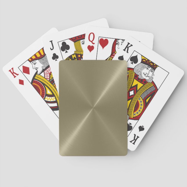 Brushed Gold Metal Playing Cards (Back)