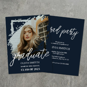 Brushed Graduation Invitation