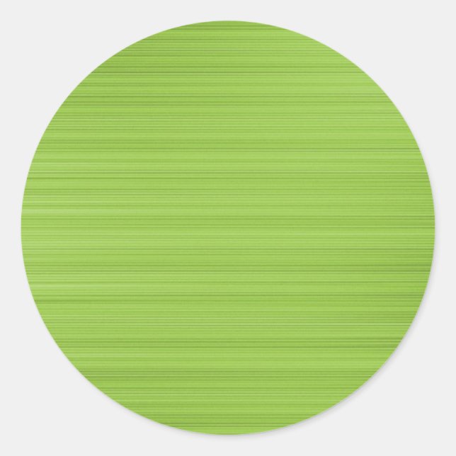 Brushed Green Classic Round Sticker (Front)