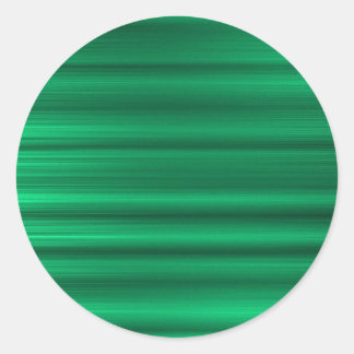 Brushed Green Classic Round Sticker