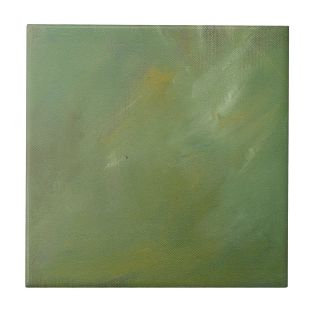 Brushed Green Faux Finish Tile (Front)