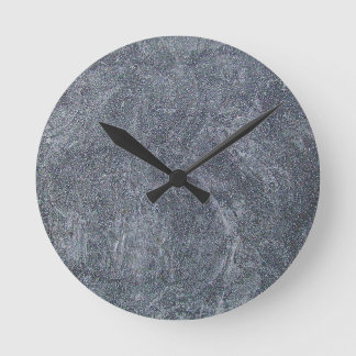 Brushed Grey Stone Granite Texture Background Round Clock