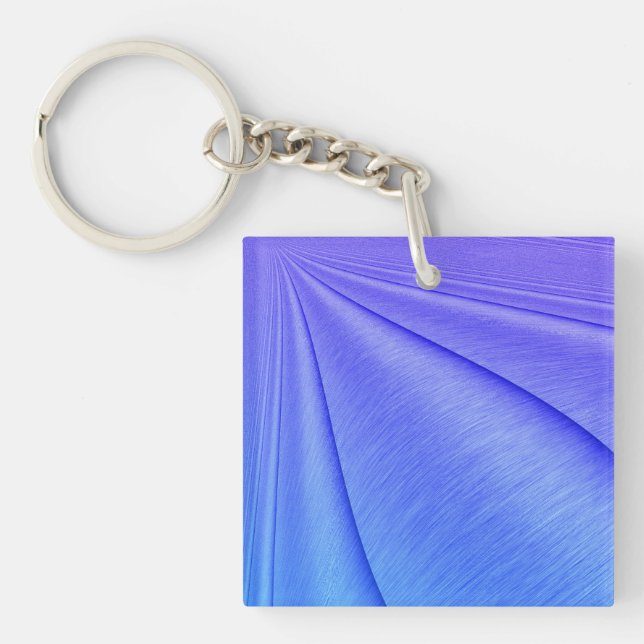 Brushed Lavender to Violet Contour Design Keychain (Front)