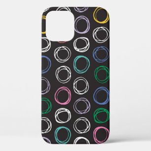 Brushed Lines: Hand Drawn Seamless Design iPhone 12 Case