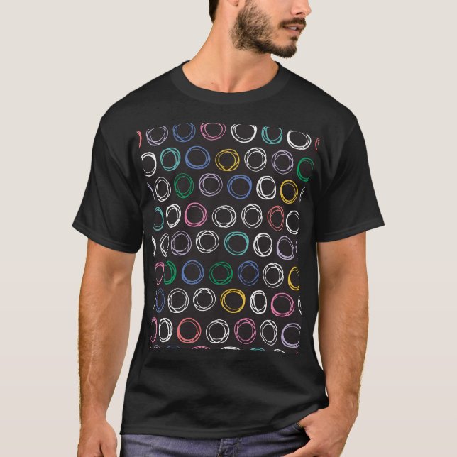 Brushed Lines: Hand Drawn Seamless Design T-Shirt (Front)