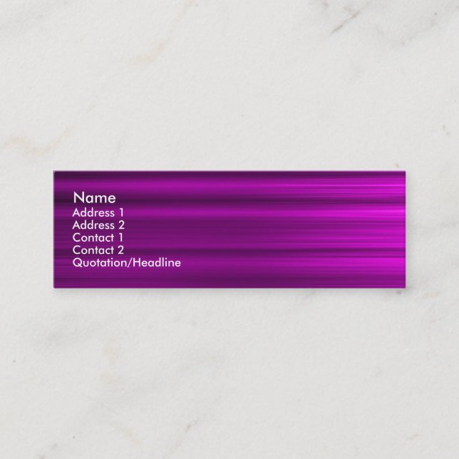 Brushed Magenta Mini Business Card (Front)