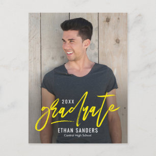 Brushed Mark Editable Colour Graduation Postcard