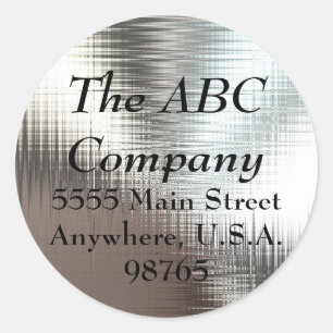 Brushed Metal Address Labels Stickers
