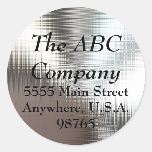 Brushed Metal Address Labels Stickers (Front)
