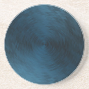 Brushed Metal Blue Steel Metallic Abstract Coaster