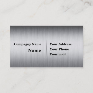 Brushed metal business card