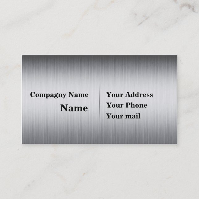 Brushed metal business card (Front)