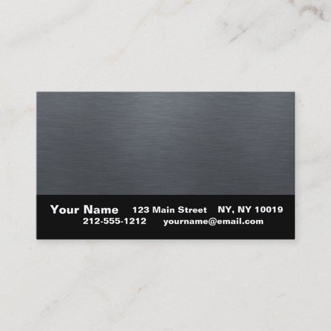 Brushed Metal Business Cards (make your own!) (Front)