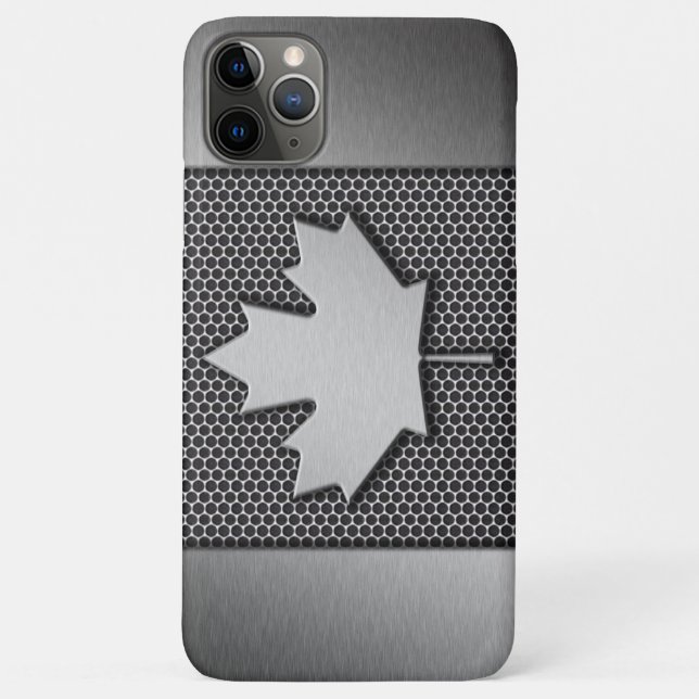 Brushed Metal Canadian Flag Case-Mate iPhone Case (Back)