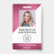Brushed Metal Employee Photo Logo Barcode Name Bad