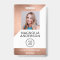 Brushed Metal Employee Photo Logo Barcode Name